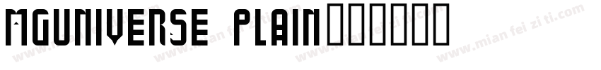 MgUniverse Plain字体转换